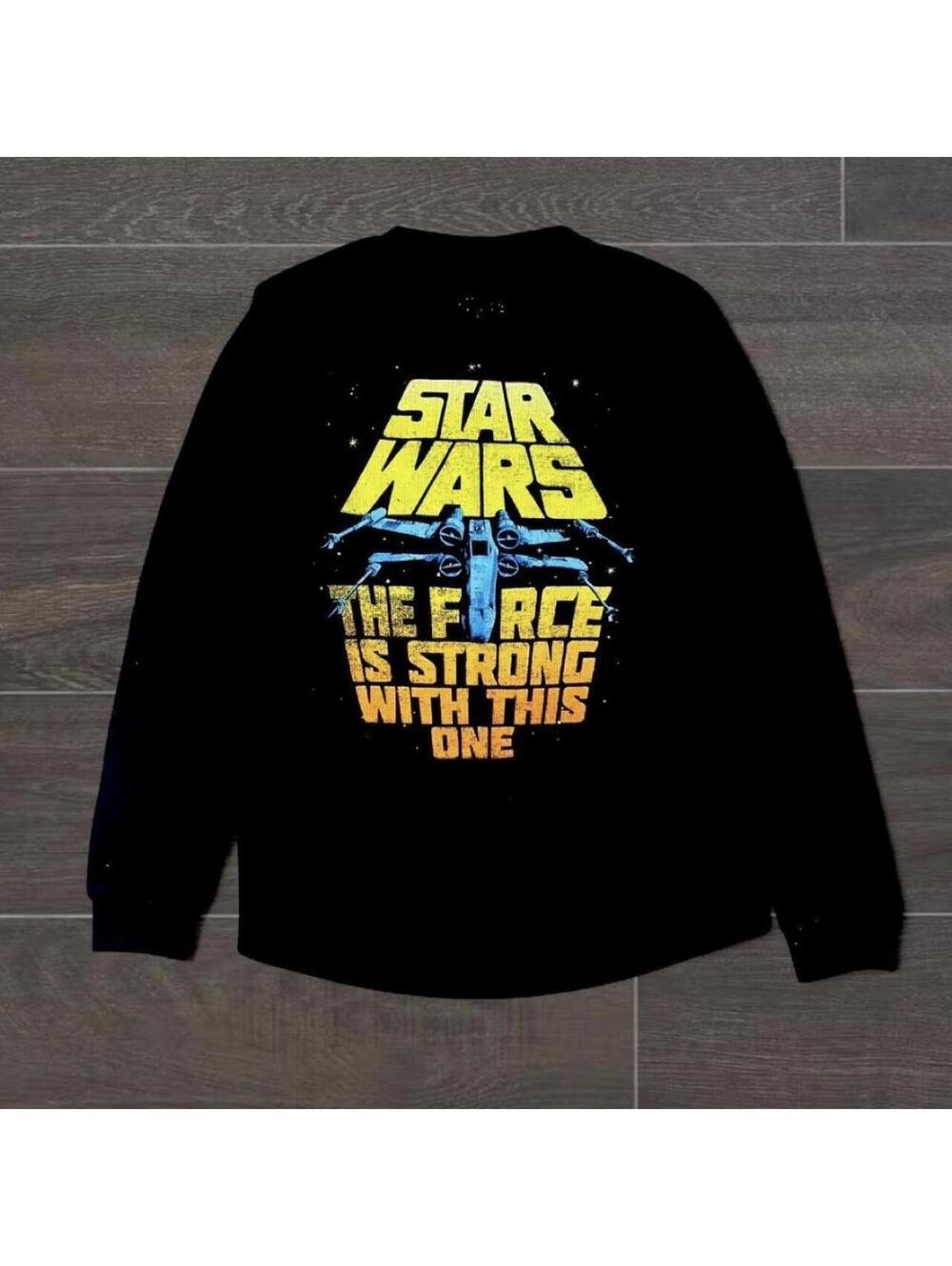 Disney Star Wars black long sleeve streetwear y2k shirt